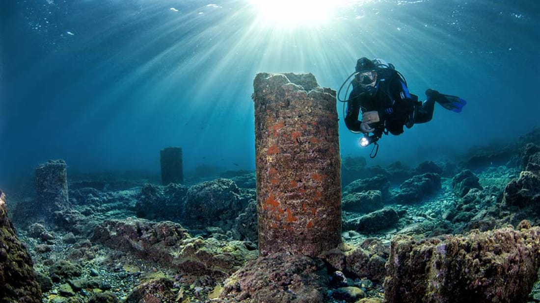 Discover Scuba Diving in the Park of Baia Italy